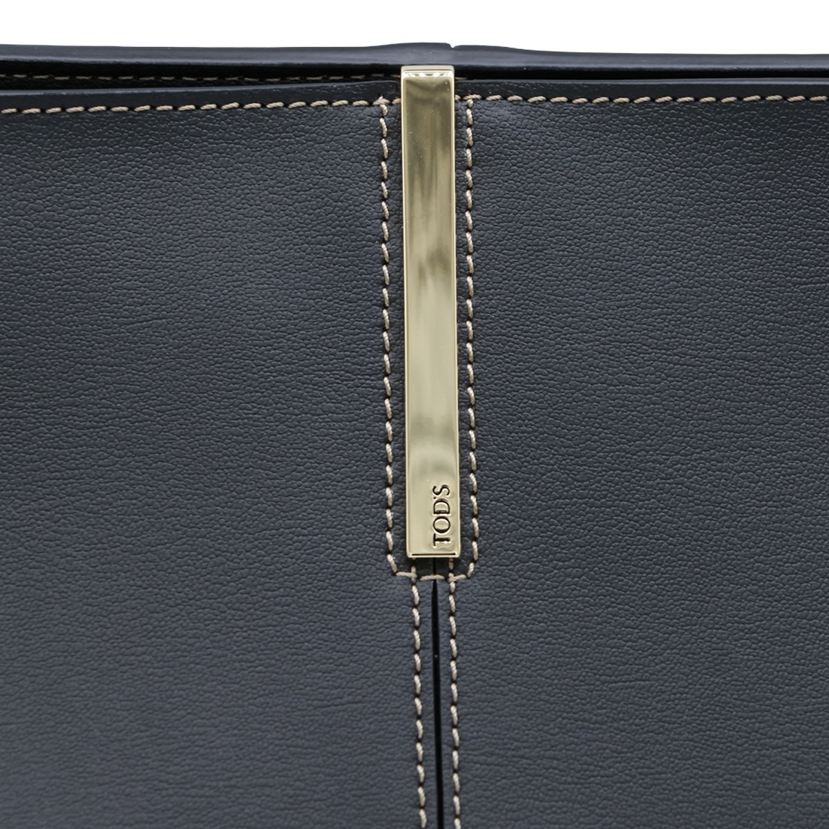 BLACK LEATHER MEDIUM TOTE