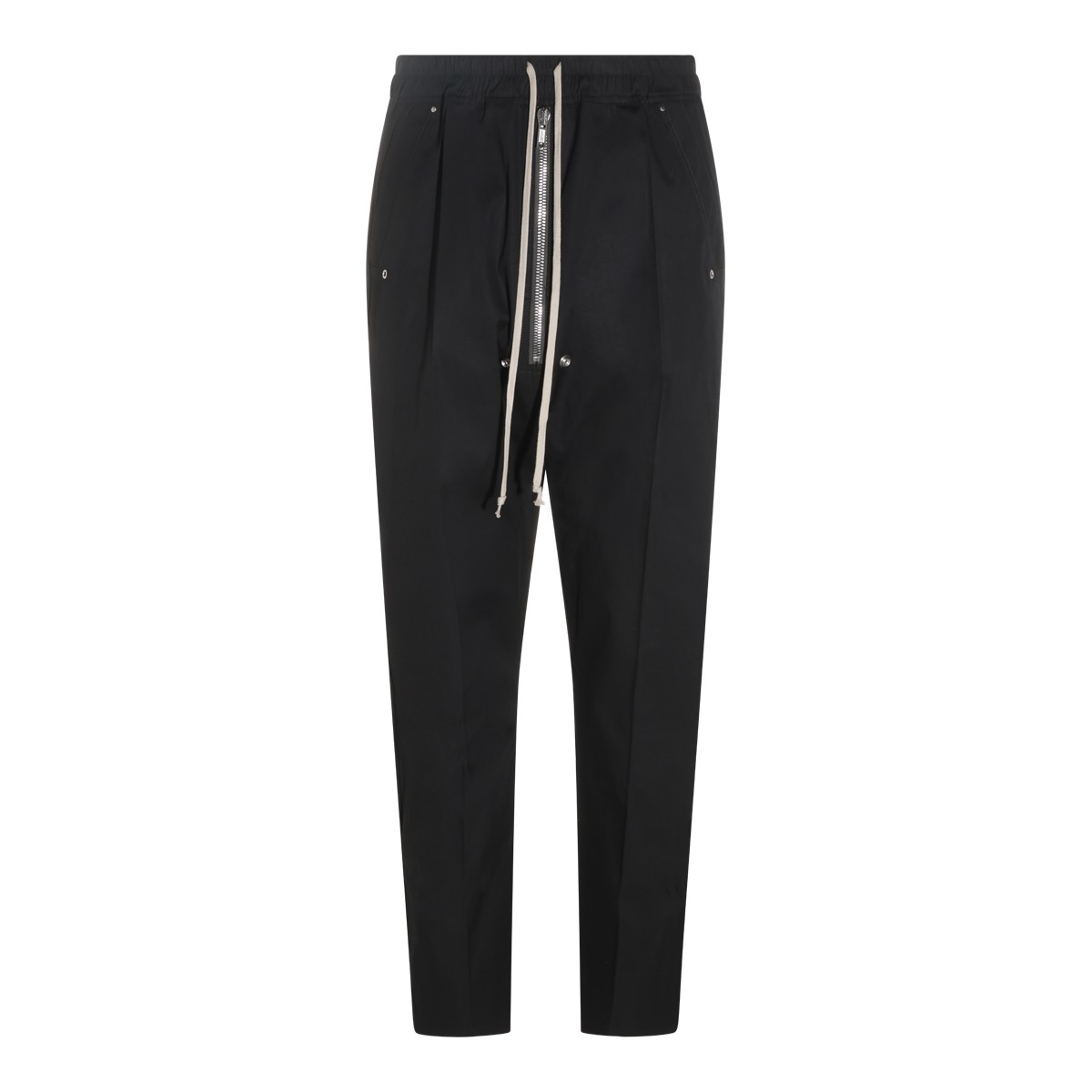 BLACK COTTON STRETCH BELA PANTS