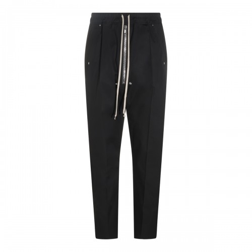 BLACK COTTON STRETCH BELA PANTS