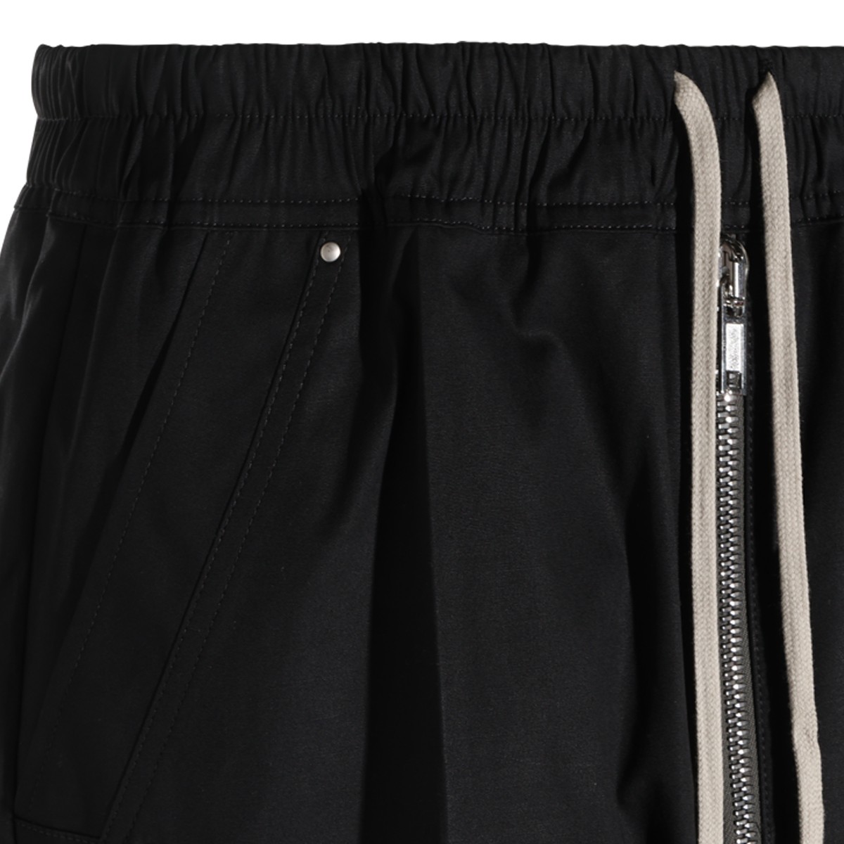BLACK COTTON STRETCH BELA PANTS
