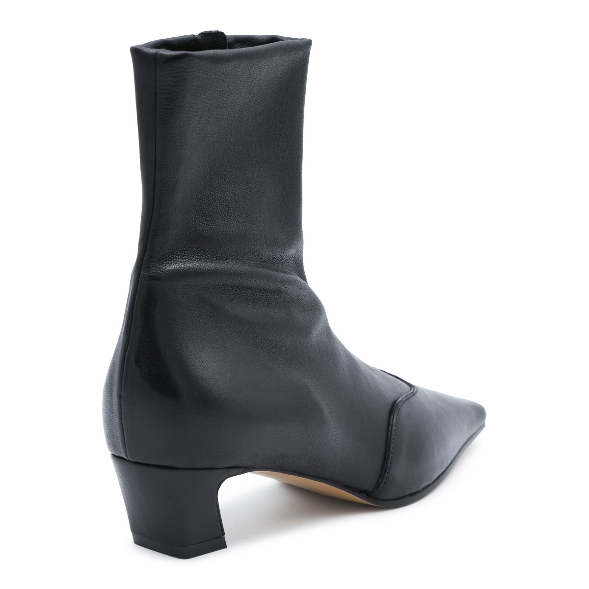 BLACK LEATHER NEVADA ANKLE BOOTS