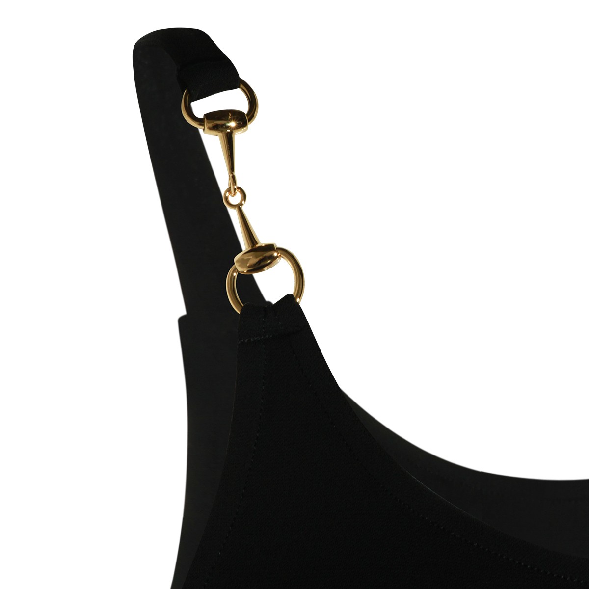 BLACK COTTON HORSEBIT TOP