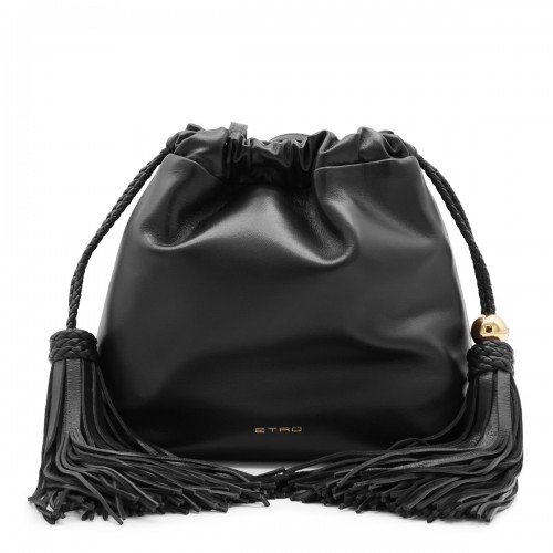 BLACK LEATHER KALISPERA POUCHE