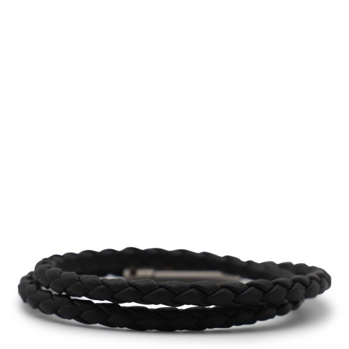 BLACK LEATHER BRACELET 2