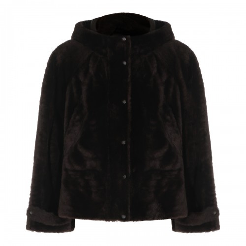 BLACK SHEARLING JACKET