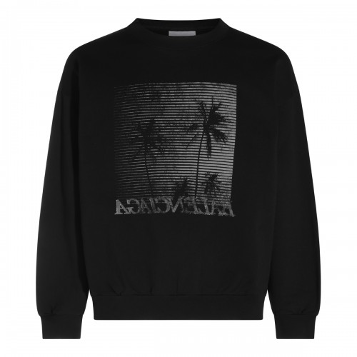 BLACK COTTON SWEATSHIRT
