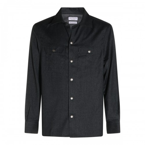 DARK GREY WOOL SHIRT