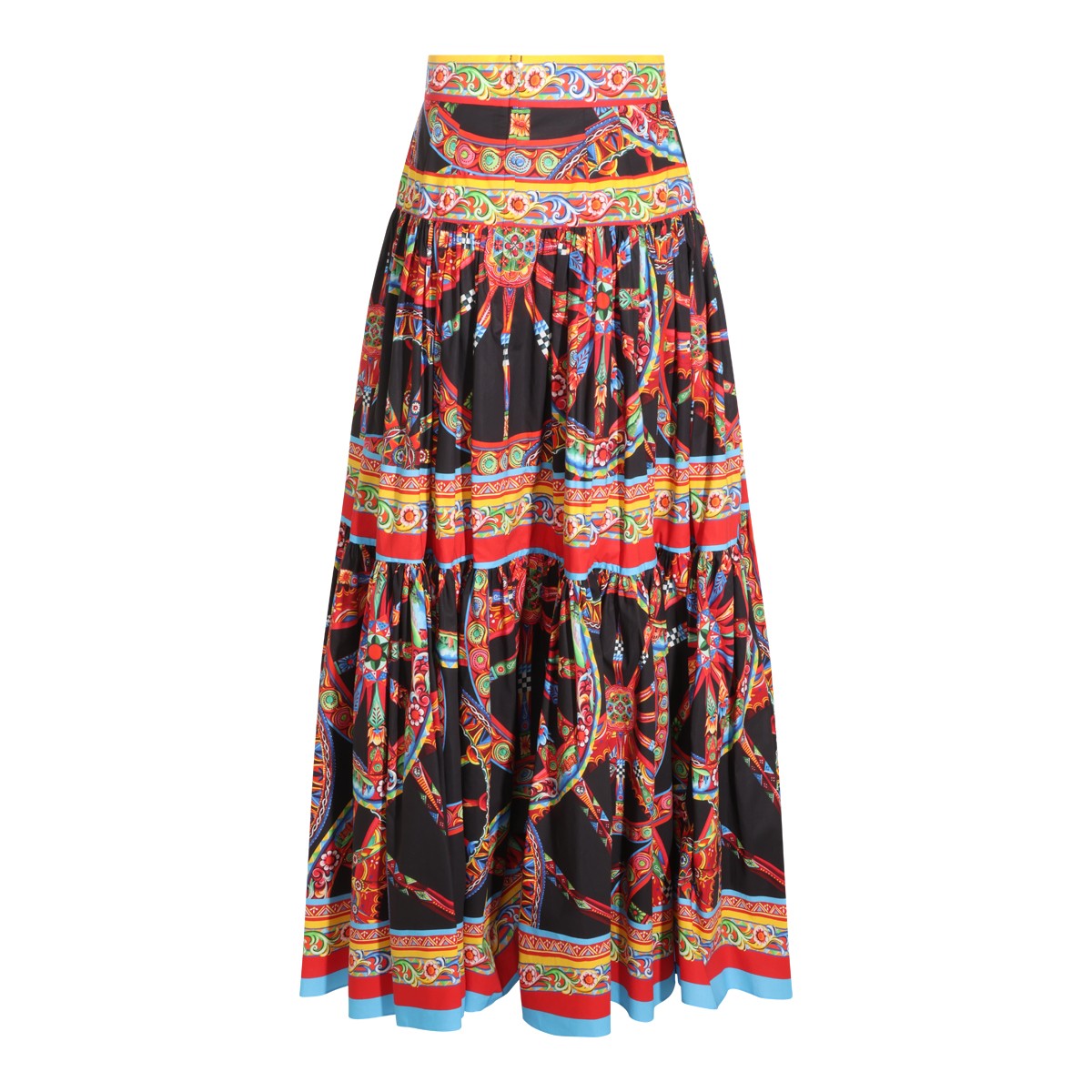 MULTICOLOR COTTON CARRETTO LONG SKIRT
