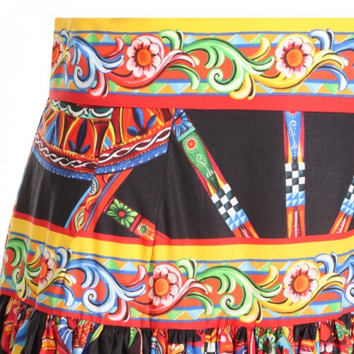 MULTICOLOR COTTON CARRETTO LONG SKIRT