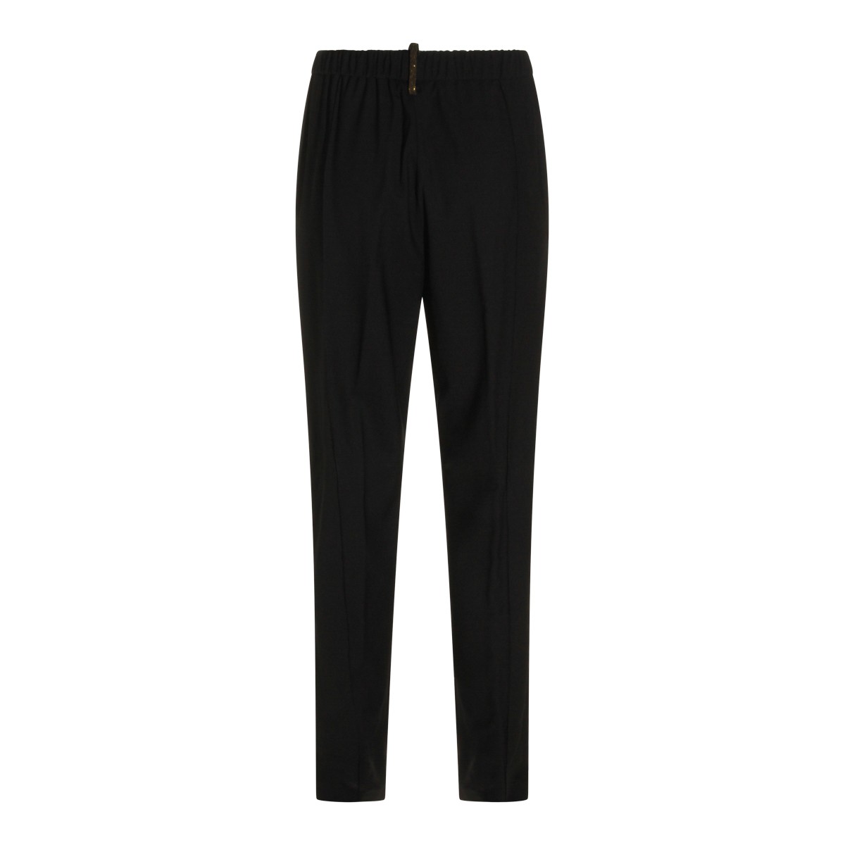 BLACK VIRGIN WOOL PANTS
