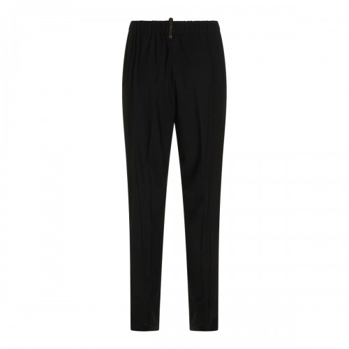 BLACK VIRGIN WOOL PANTS