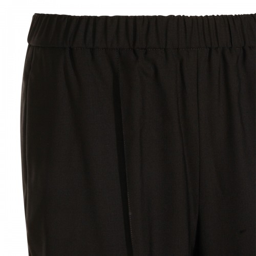 BLACK VIRGIN WOOL PANTS