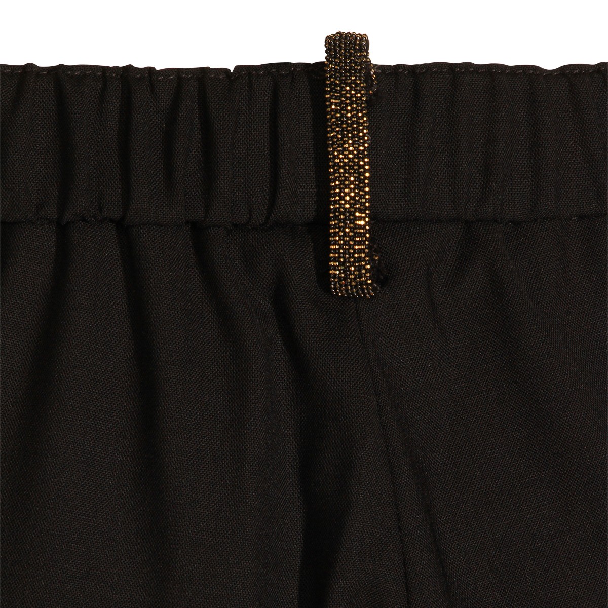 BLACK VIRGIN WOOL PANTS
