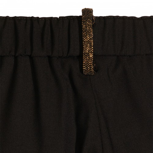 BLACK VIRGIN WOOL PANTS
