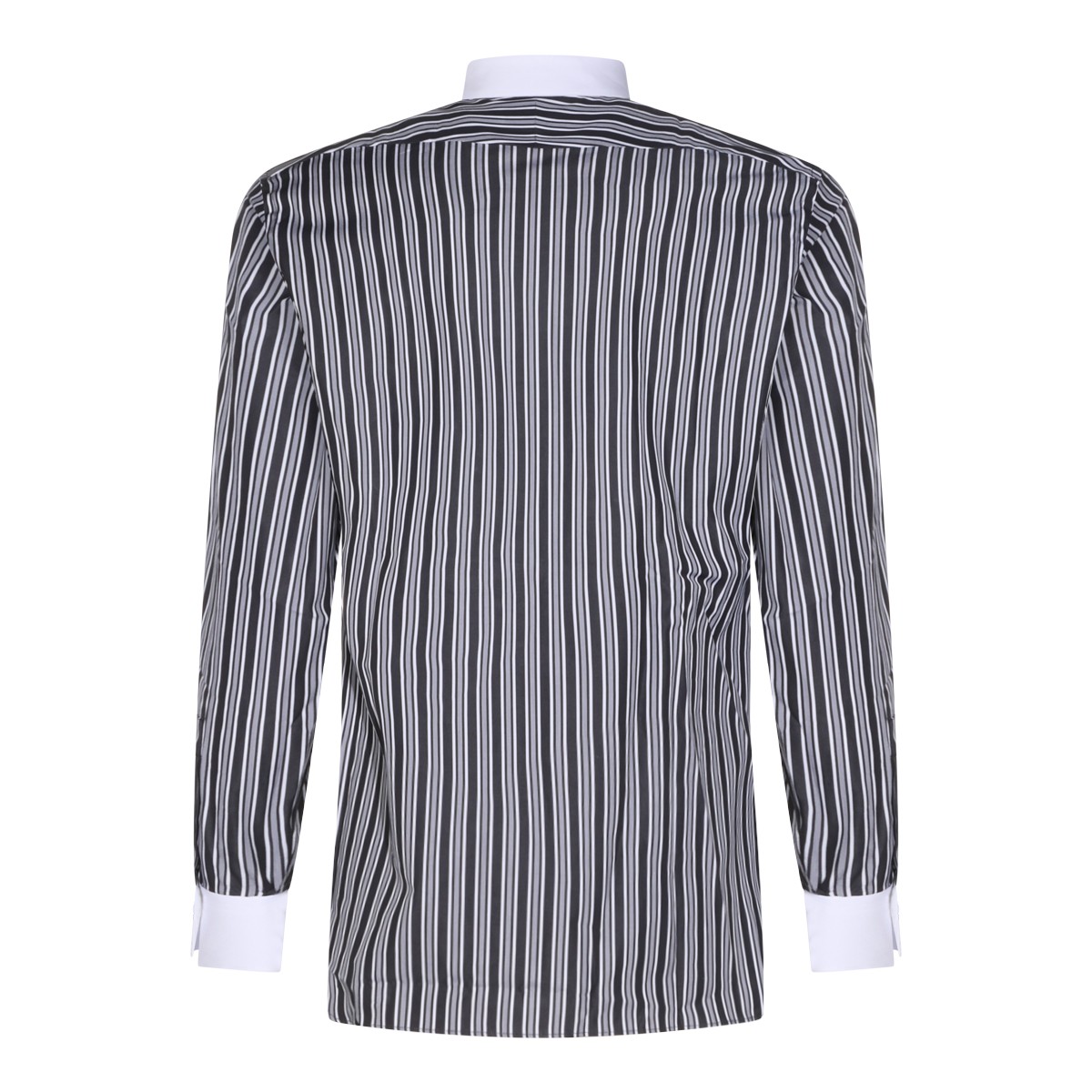 WHITE AND BLACK COTTON SHIRT