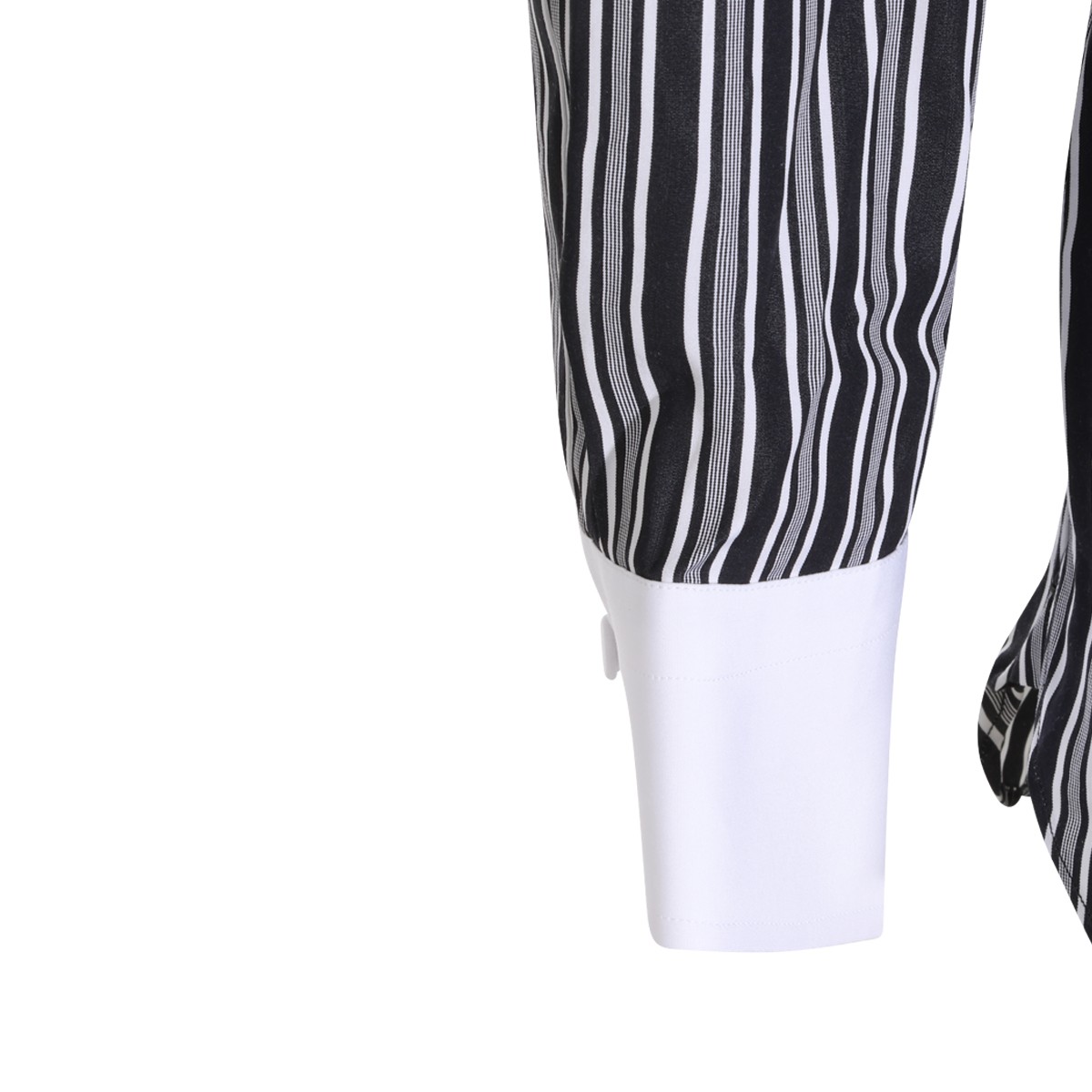 WHITE AND BLACK COTTON SHIRT