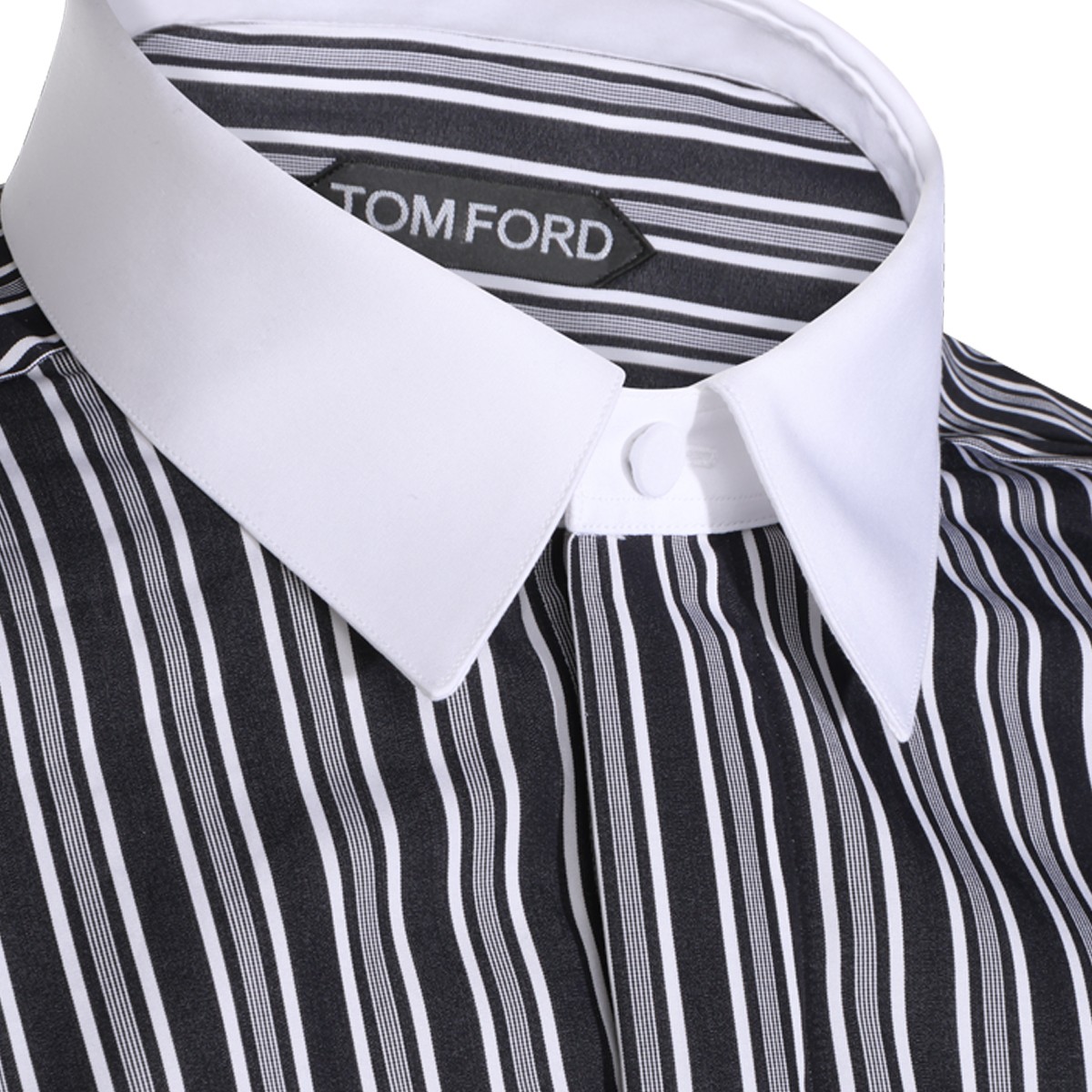 WHITE AND BLACK COTTON SHIRT