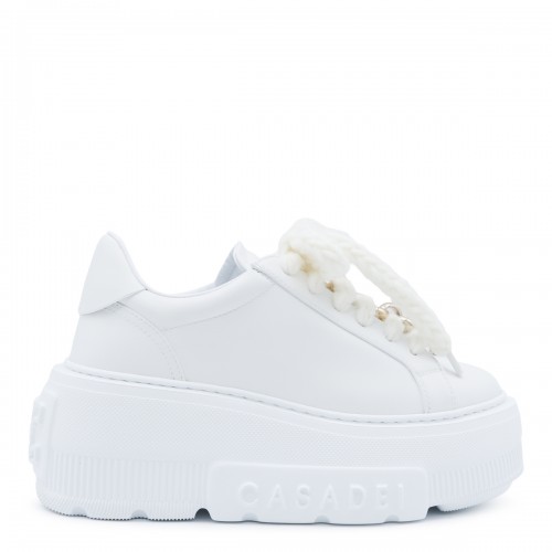 WHITE LEATHER SNEAKERS
