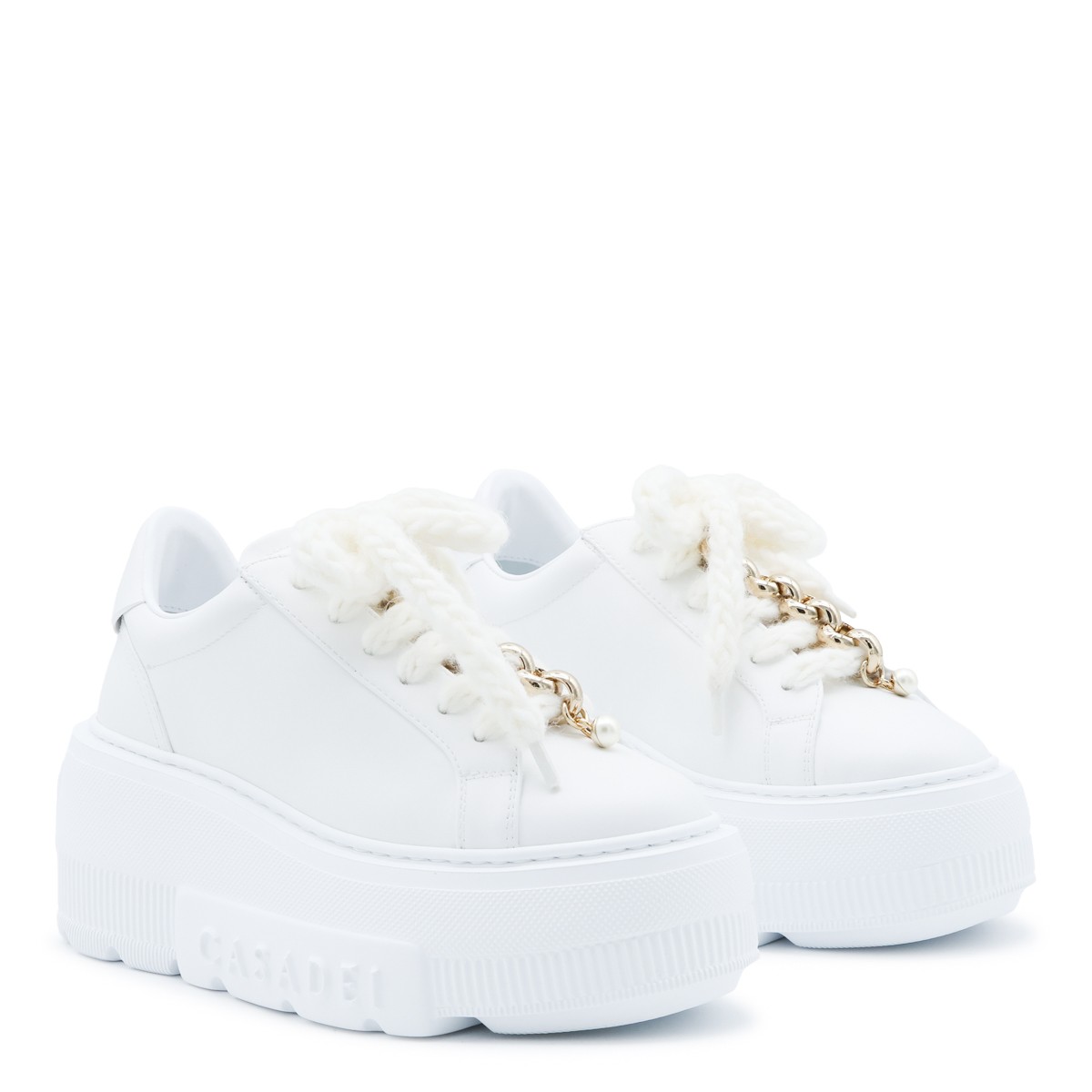 WHITE LEATHER SNEAKERS