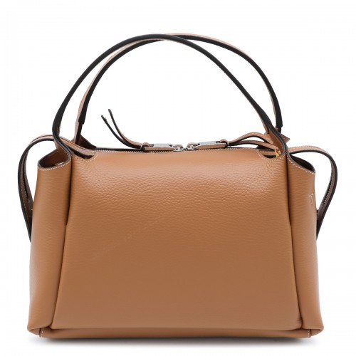 DARK BROWN LEATHER APA SMALL TOP HANDLE BAG