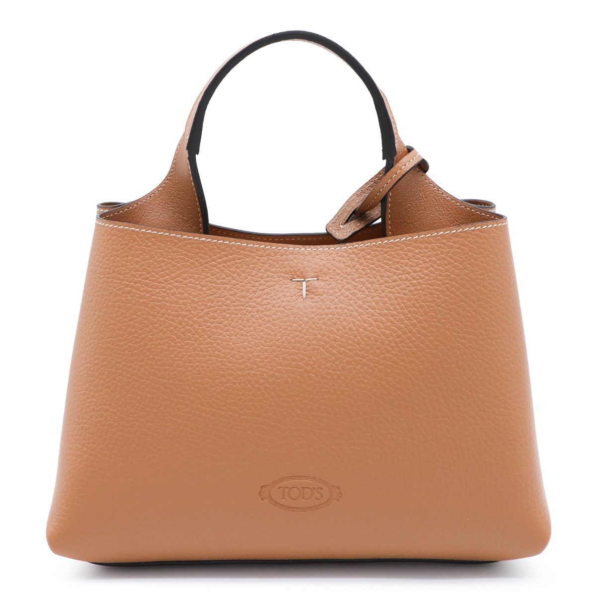 BROWN LEATHER APA T MINI TOP HANDLE BAG
