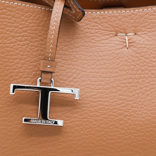 BROWN LEATHER APA T MINI TOP HANDLE BAG