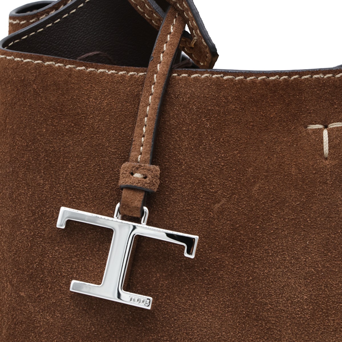 TOBACCO SUEDE TOP HANDLE BAG