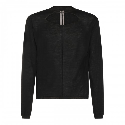 BLACK VIRGIN WOOL SWEATER