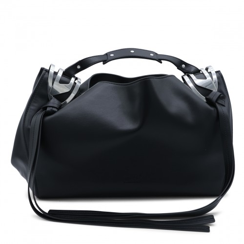 BLACK KNOT D TOP HANDLE BAG