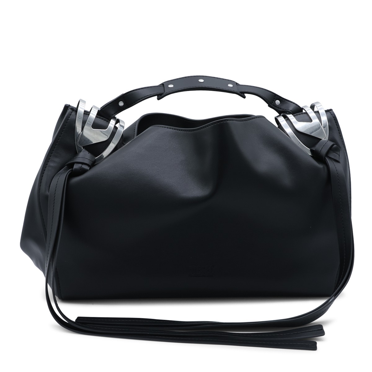 BLACK KNOT D TOP HANDLE BAG