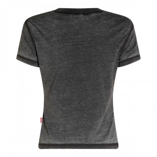 BLACK COTTON BURNOUT T-SHIRT 2