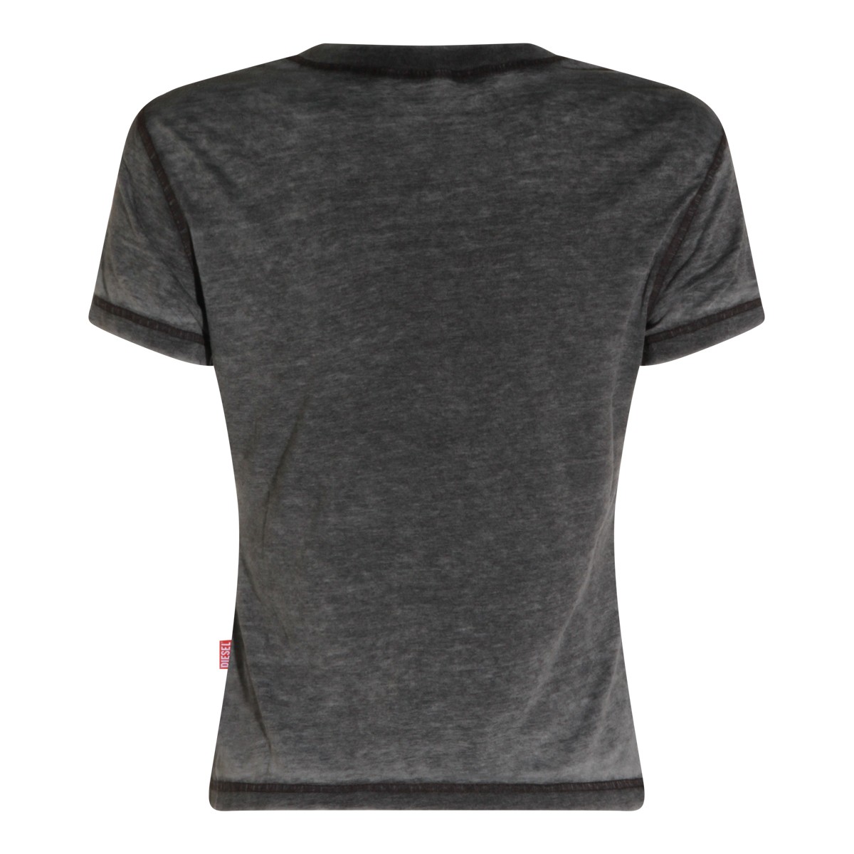 BLACK COTTON BURNOUT T-SHIRT