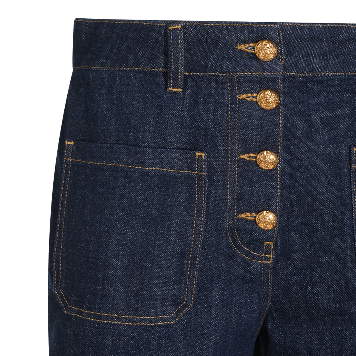 DARK BLUE COTTON JEANS