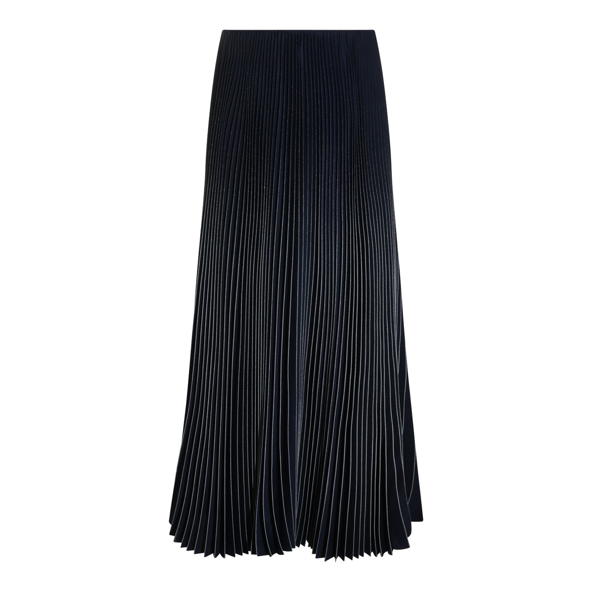 BLACK PLEATED LONG SKIRT