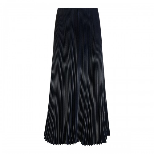 BLACK PLEATED LONG SKIRT