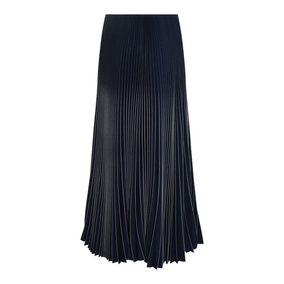BLACK PLEATED LONG SKIRT