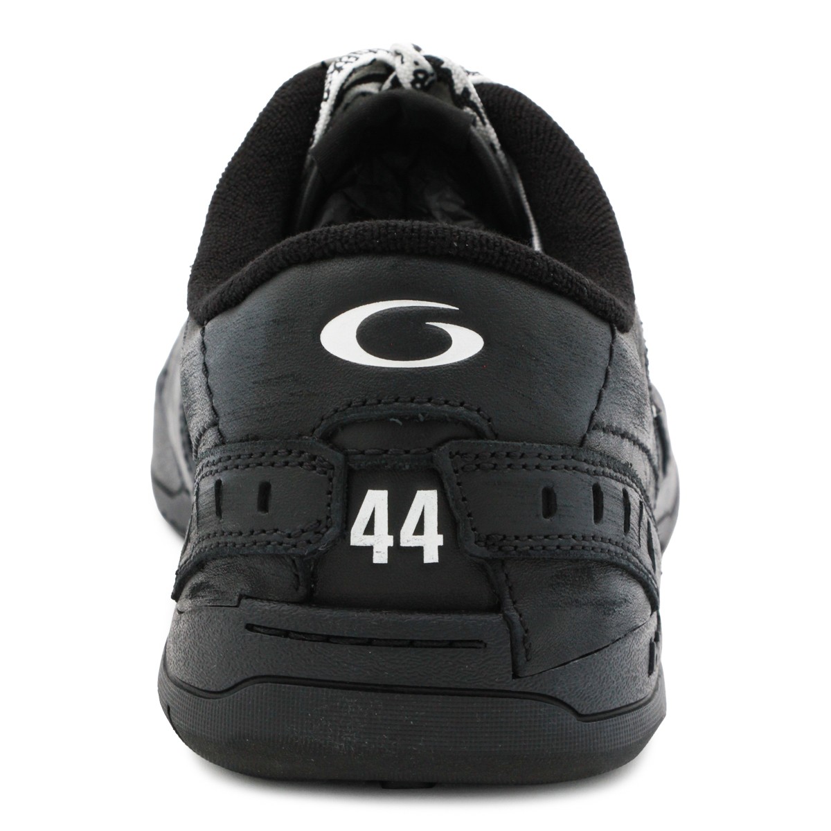 BLACK LEATHER HAMPTONS WORN-OUT SNEAKERS