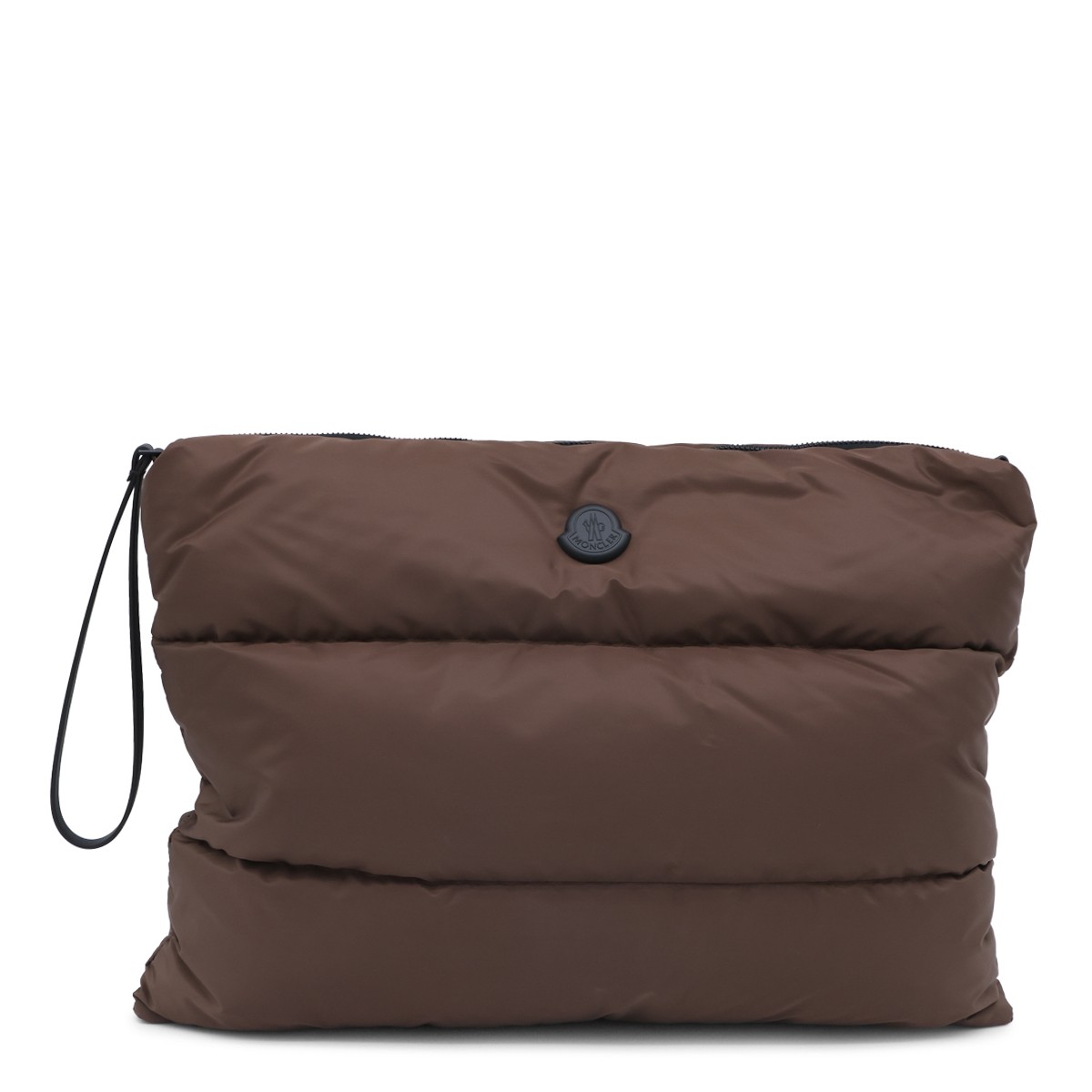 BROWN PUFFER CARADOC LAPTOP POUCHE