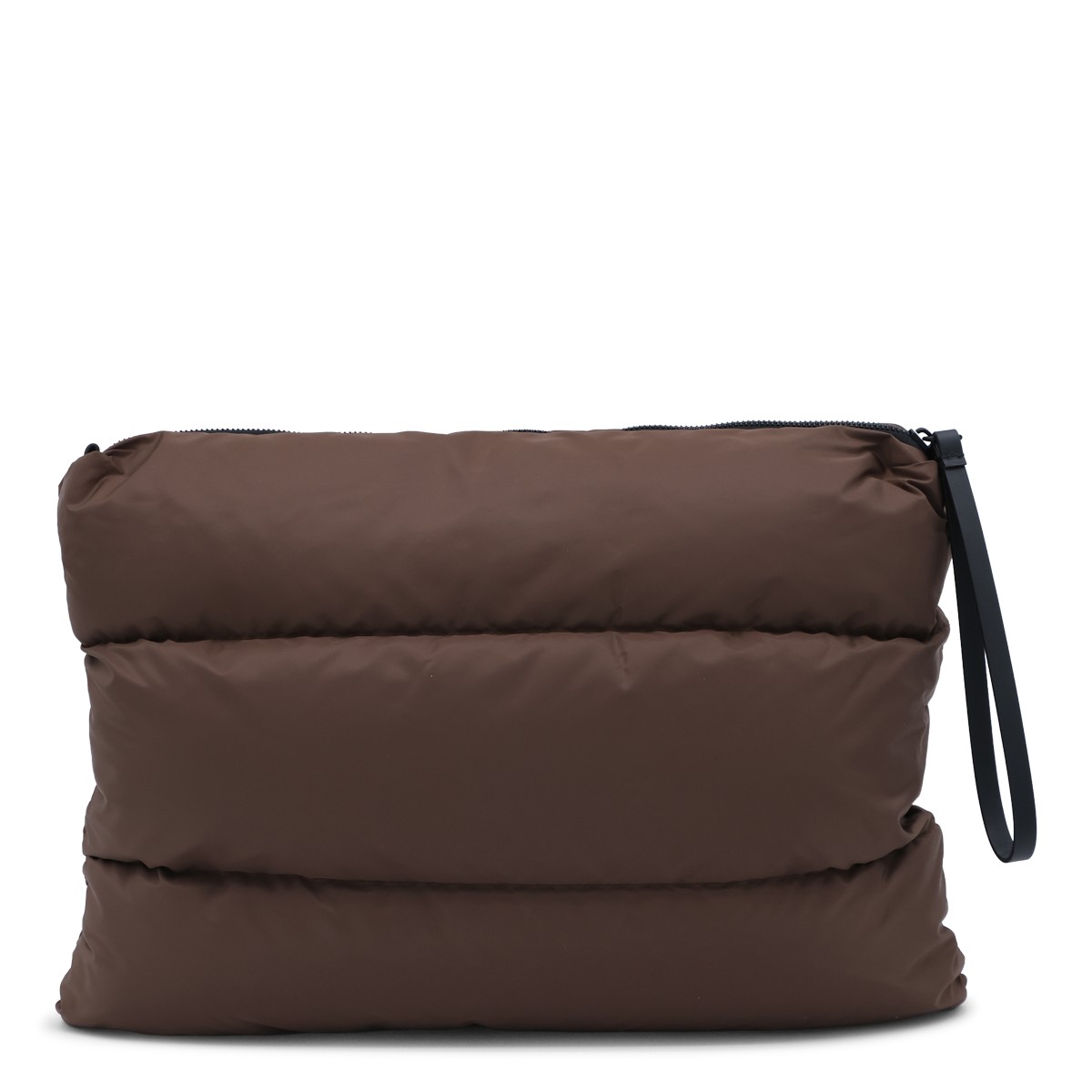 BROWN PUFFER CARADOC LAPTOP POUCHE