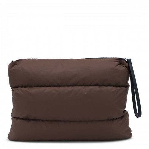 BROWN PUFFER CARADOC LAPTOP POUCHE
