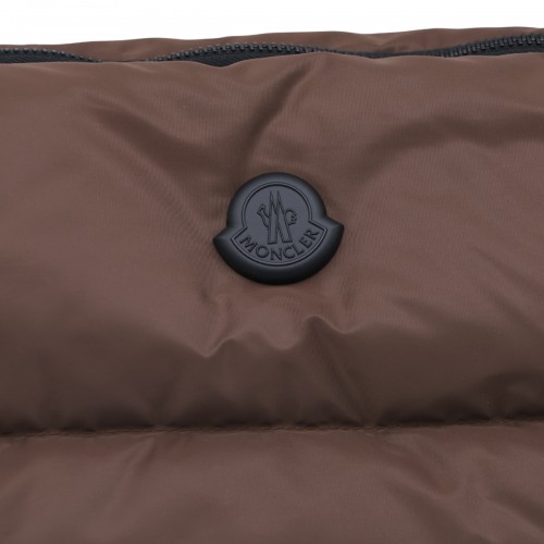 BROWN PUFFER CARADOC LAPTOP POUCHE