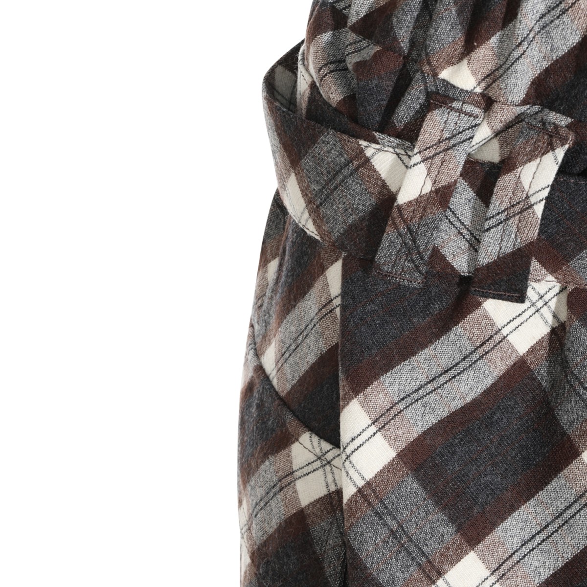 GREY BROWN AND IVORY VIRGIN WOOL...
