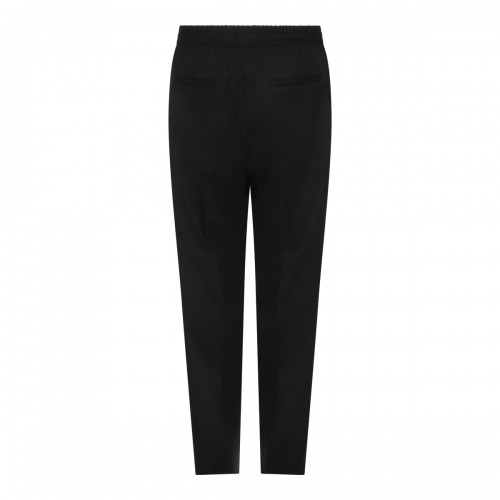 BLACK VIRGIN WOOL JOGGER PANTS 2