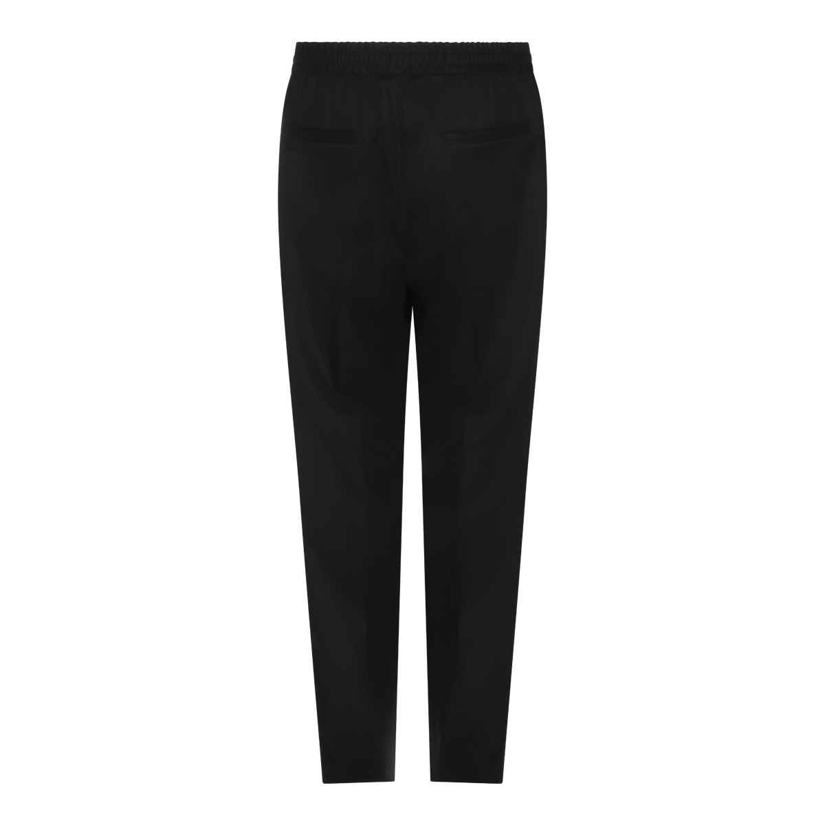 BLACK VIRGIN WOOL JOGGER PANTS
