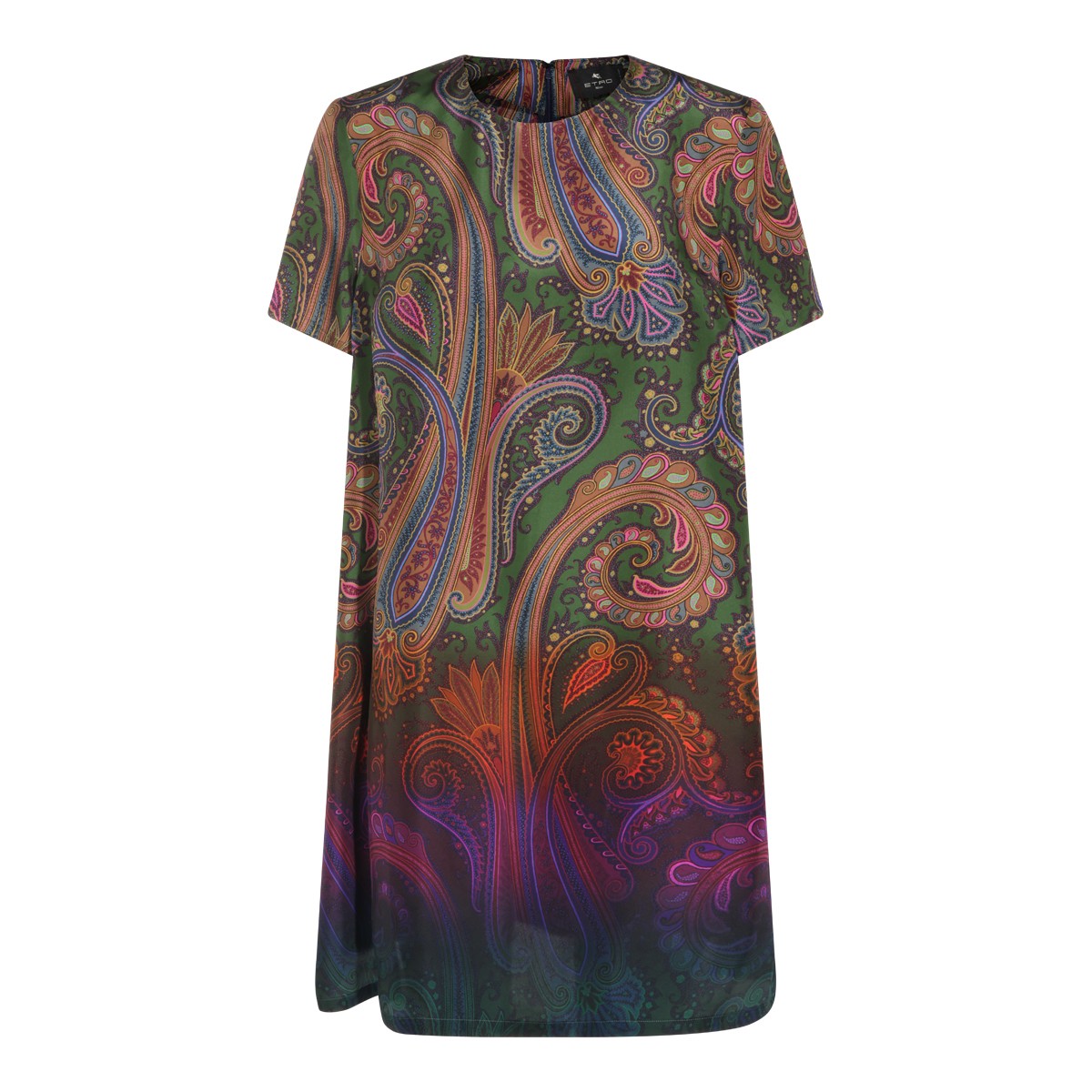 MULTICOLOR SILK A DRESS