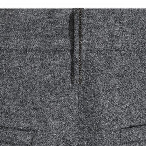 GREY VIRGIN WOOL PANTS