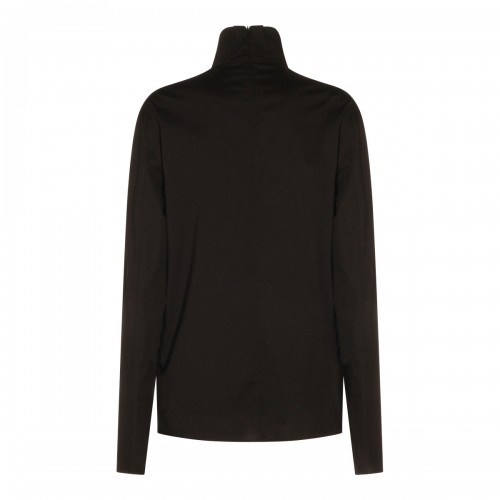 BLACK COTTON STRETCH TOP 2