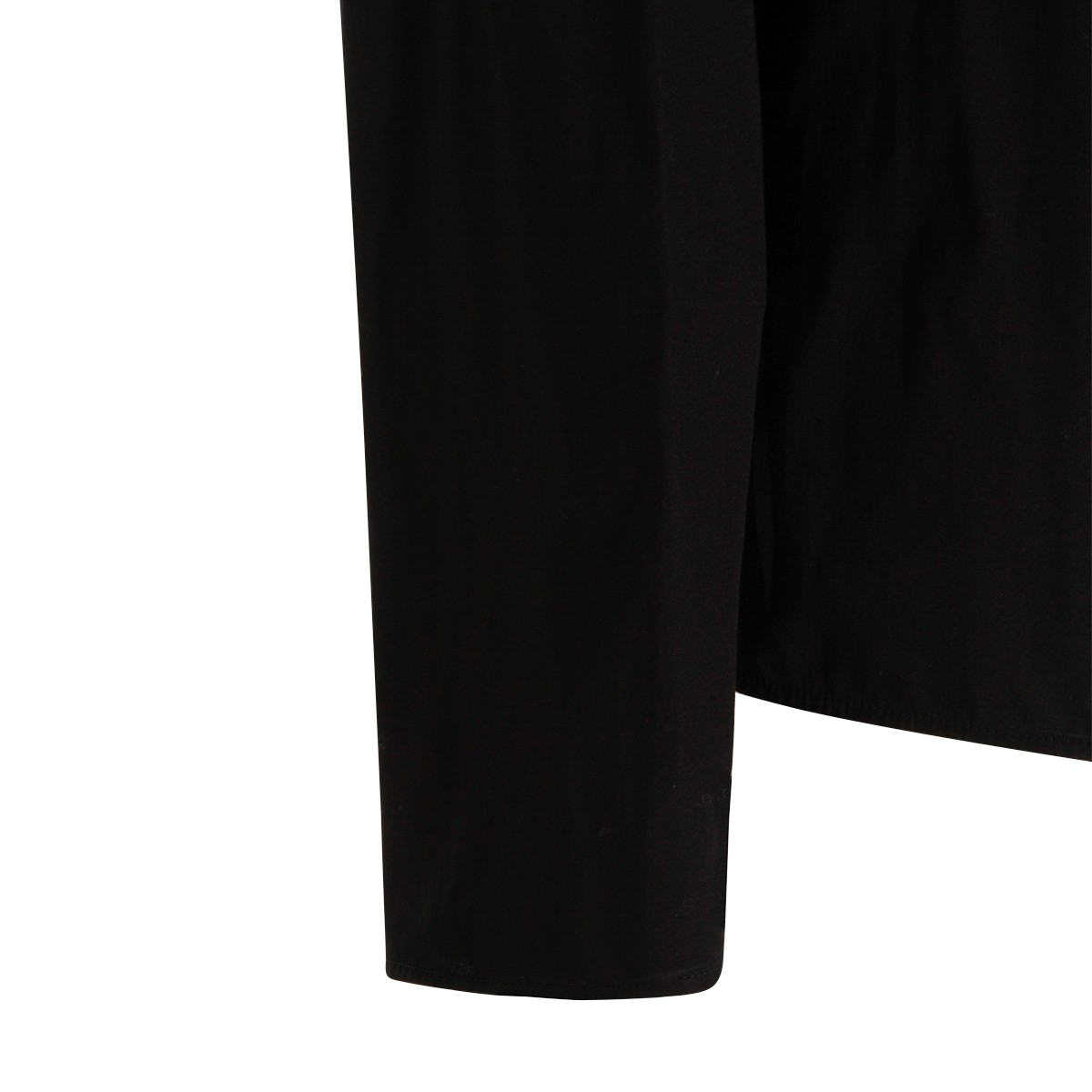 BLACK COTTON STRETCH TOP