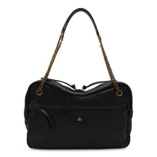 BLACK LEATHER DOLCE LARGE...