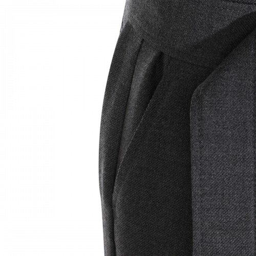 DARK GREY VIRGIN WOOL PENCIL MIDI SKIRT